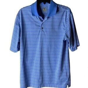 Lone Cypress Stripe Polo Shirt Mens M Short Sleeve Luxury Performance Pullover